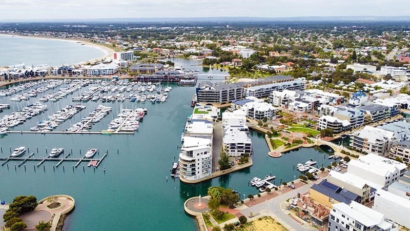 Australia Mandurah Drone Cloudy Sky Blue Sky